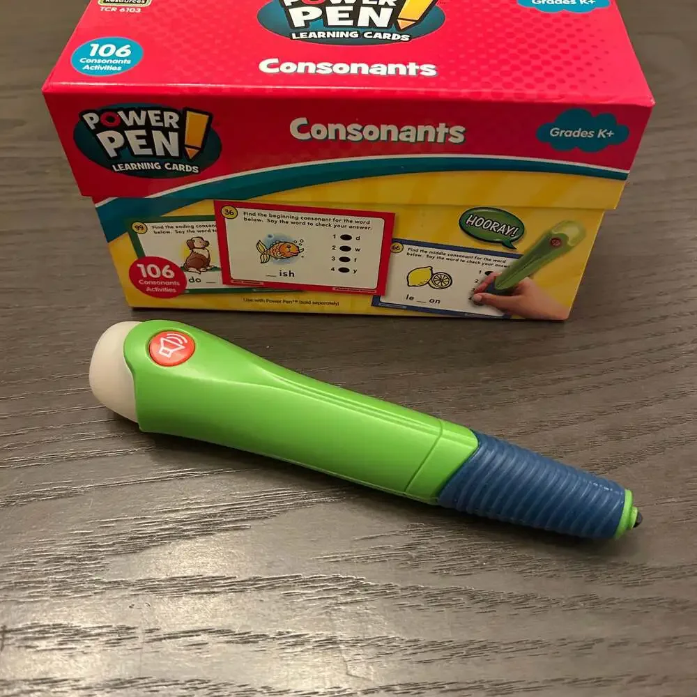 Teacher Created Resources Power Pen Learning Cards Consonants TCR 6103 with Pen